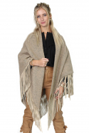 Poncho Leather Fringes Be f